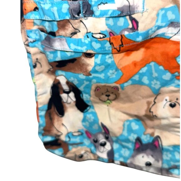 Dog Print Long Sleeve Shirt By Cherokee 100% Cotton Casual Relaxed Fit Size L - Picture 3 of 6